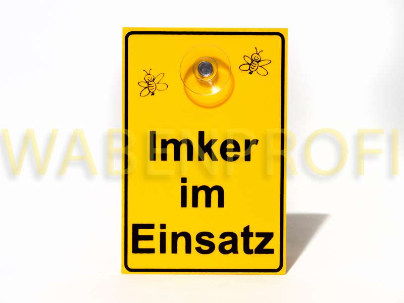 Saugnapfschild „Imker Im Dienst – Hart PVC Im Wabenmuster, 15x13 Cm, Fürs Auto Saugnapfschild „Imker Im Dienst – Hart PVC Im Wabenmuster, 15x13 Cm, Fürs Auto